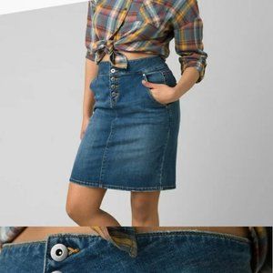 PRANA Aubrey Denim Skirt Medium/Dark Wash Size 6